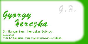 gyorgy herczka business card